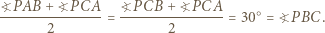 ?PAB ?P CB + ?P CA + ?P CA ---------------= --------------- = 30 ○= ?PBC. 2 2 