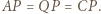 |AP = QP 