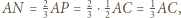 =23AP=23⋅12AACN , 