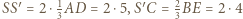 =2⋅5SS′= 2⋅ 13AD ,S′ C 