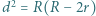 d2 = R(R − 2r) 