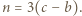 n = 3(c − b).