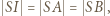 | SI = SA , 