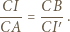 CI-- CB-- CA= CI. 