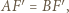 AF ′= BF ′, 