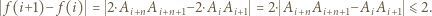  f(i+1)− f(i) = 2⋅Ai+nAi+n+1 −2⋅AiAi+1 = 2 ⋅ Ai+ 
