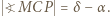 CP ?M = δ− α .