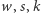 w, s,k 