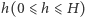 h(0 ⩽ h ⩽H) 