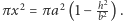  2 π x2 = π a2(1− hb2).
