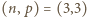 |(n,p) = (3,3) 