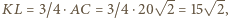KL = 3/4 ⋅AC