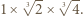 |1× 3√ 2× 3√ 4.