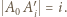 A0Ai | ′ = i. 