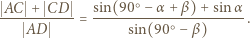  AC-------- sin(90○−-α-+-β)-+sinα- AD = sin(90○− β ) . 