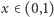 |x ∈(0,1) 