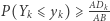 k P (Y ⩽ y ) ⩾ AD- k k AB 
