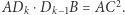 k⋅Dk−1B=AC2. |AD 