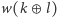 |w(k ⊕ l) 