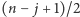 (n − j+ 1)/2 
