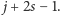  j +2s − 1. 