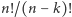 n!/(n − k)! 