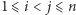 |1⩽ i < j⩽ n