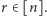 |r∈ [n]. 