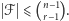  n−1 | ℱ ⩽( r− 1).
