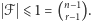 | ℱ ⩽1 = (n−r− 1 1).