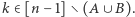 |k∈ [n −1]∖ (A