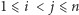 1⩽ i < j⩽ n
