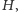 H, 
