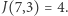 |J(7,3) = 4.
