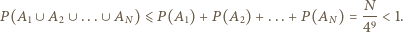 P(A ∪A ∪ ...∪A )⩽ P (A ) + P( 1 2 N 1 