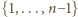 |{1,...,n −1} 