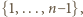 {1,...,n− 1},