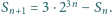 S = 3 ⋅23n −S . n+1 n 