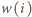 |w(i) 