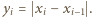 y = x − x . i i i−1 