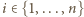 |i∈{1,...,n} 
