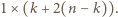 |1× (k+ 2(n − k)).