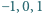 −1,0,1 