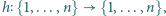 |h {1,...,n} {1,...,n},