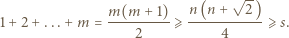 1+ 2 + ...+ m 