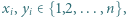 |xi,yi ∈{1,2,...,n},
