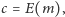 c = E(m),