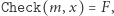 Check(m, 