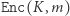 Enc(K, m) 