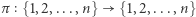|π {1,2,...,n} {1,2,...,n} 